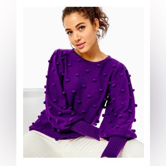 Lilly Pulitzer Kippa Sweater Purple Berry XXS - Picture 3 of 3